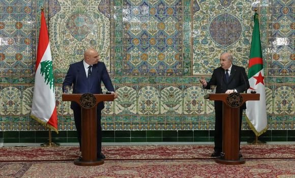التصريح الإعلامي المشترك للرئيسين الجزائري واللبناني “فيديو”