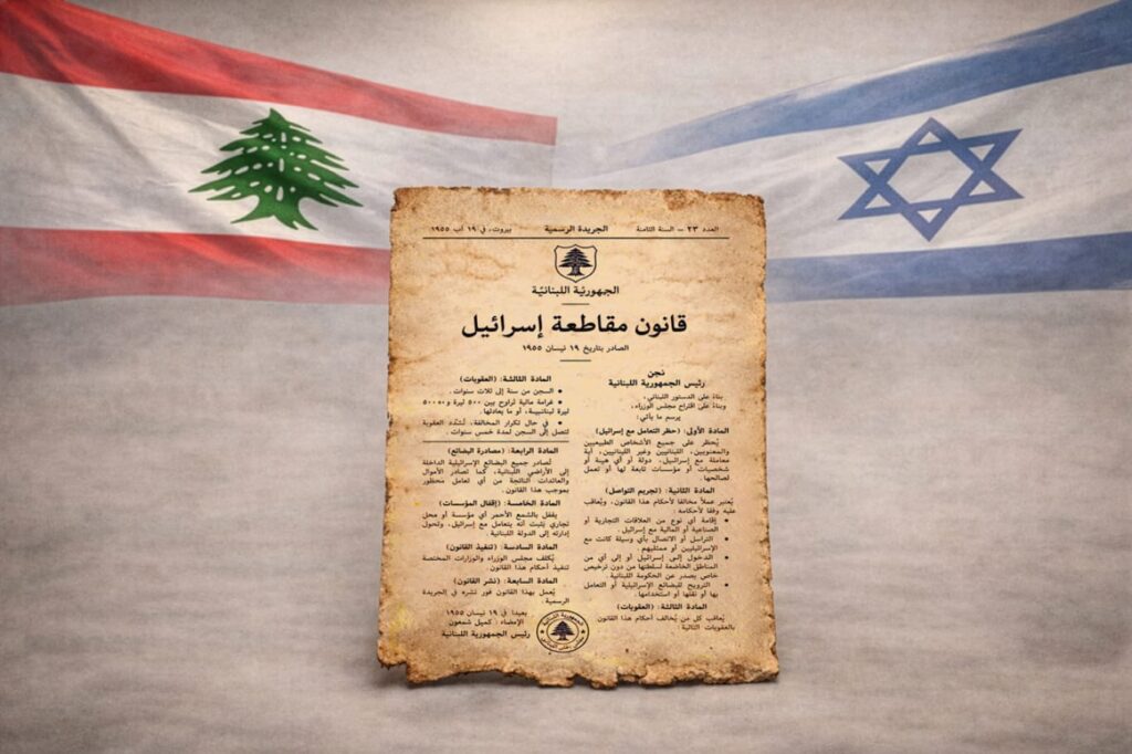 الإطار الدستوري والسياسي لمسألة التفاوض مع إسرائيل في لبنان